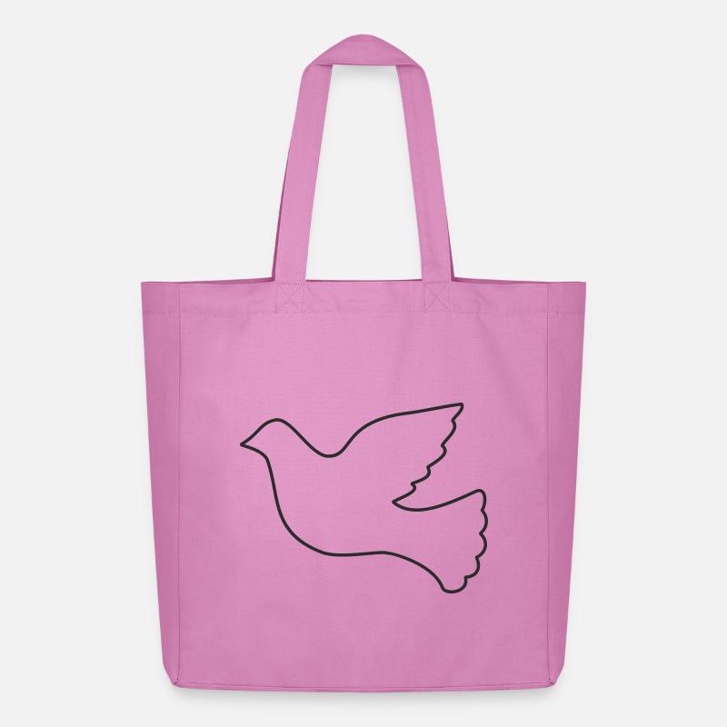 Friedenstaube - Midweight recycelter Stoffbeutel von Stanley/Stella - Pink
