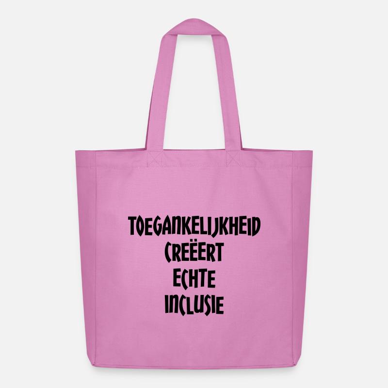 Accessibility creates true inclusion # - Midweight Recycled Tote Bag by Stanley/Stella - pink