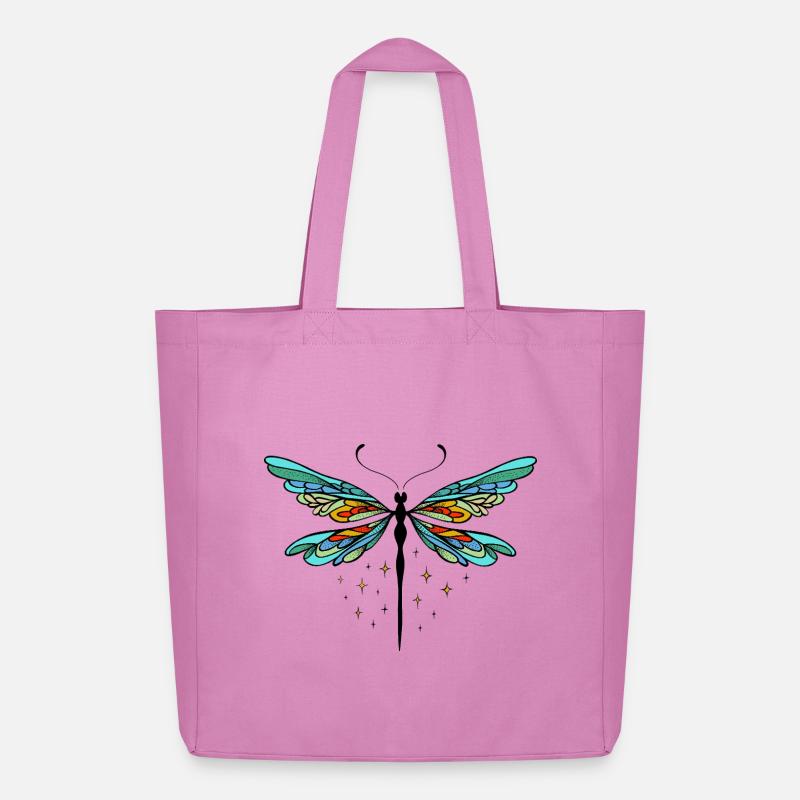 Dragonfly Libelle - Midweight recycelter Stoffbeutel von Stanley/Stella - Pink