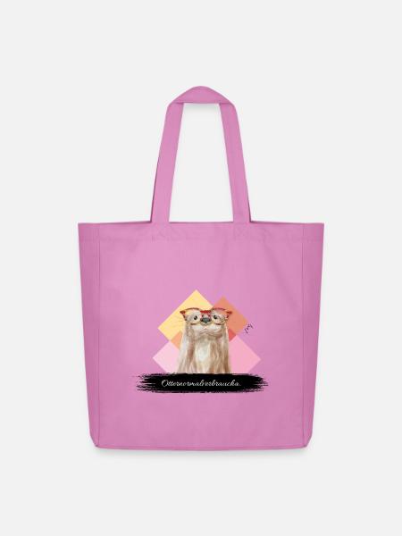 JvG Otter "Otternormalverbraucha." - Midweight recycelter Stoffbeutel von Stanley/Stella - Pink