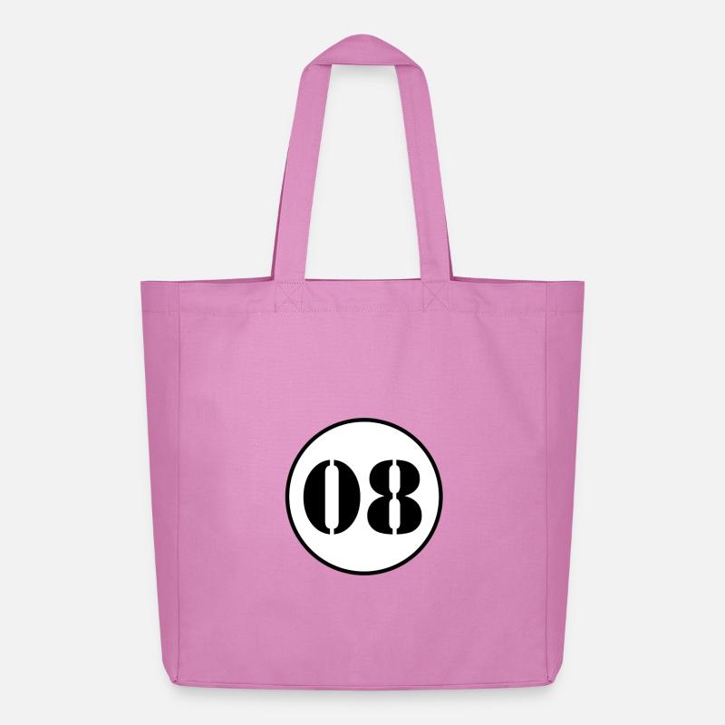 NUMMER 08 Acht Geburtstag Geschenk - Midweight recycelter Stoffbeutel von Stanley/Stella - Pink