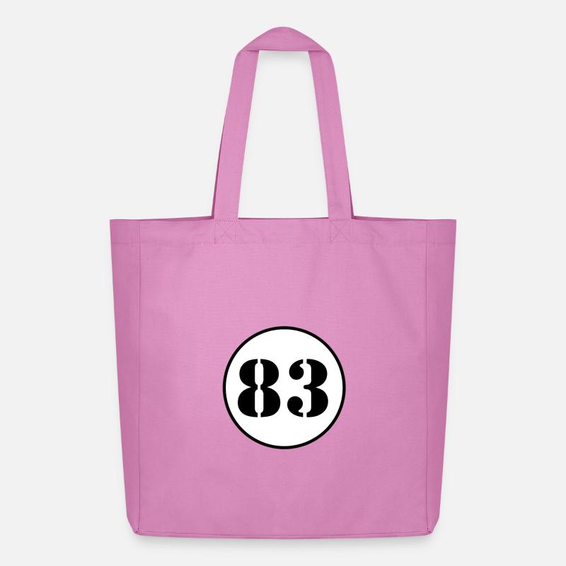 NUMMER 83 Dreiundachtzig Geburtstag Geschenk - Midweight recycelter Stoffbeutel von Stanley/Stella - Pink