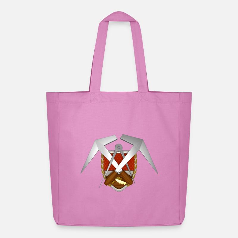 Handwerk Dachdecker Emblem - Midweight recycelter Stoffbeutel von Stanley/Stella - Pink