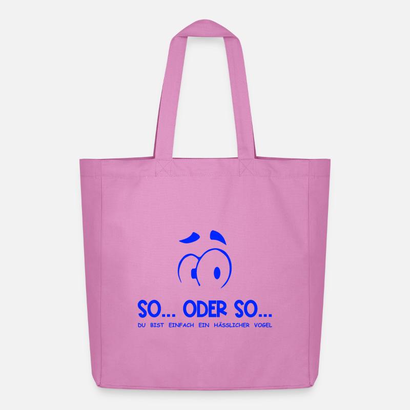 So...Oder So: Hässlicher Vogel - Blau - Midweight recycelter Stoffbeutel von Stanley/Stella - Pink