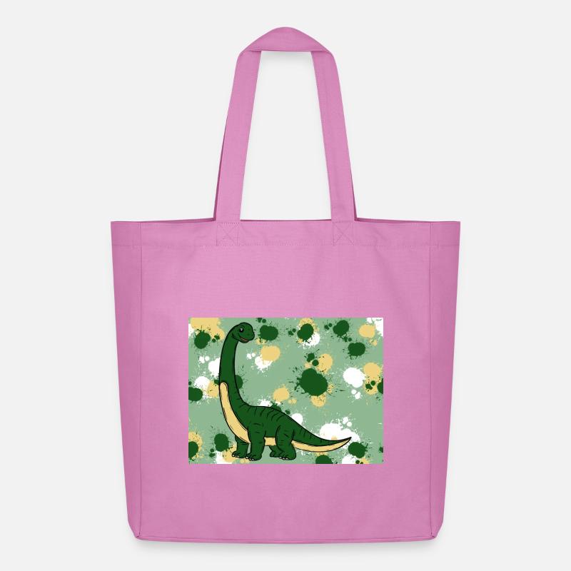 Brachiosaurus Dino - Midweight recycelter Stoffbeutel von Stanley/Stella - Pink