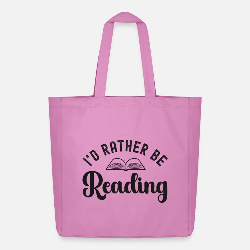 Reading Bookworm Bookworm - Midweight Recycled Tote Bag by Stanley/Stella - pink