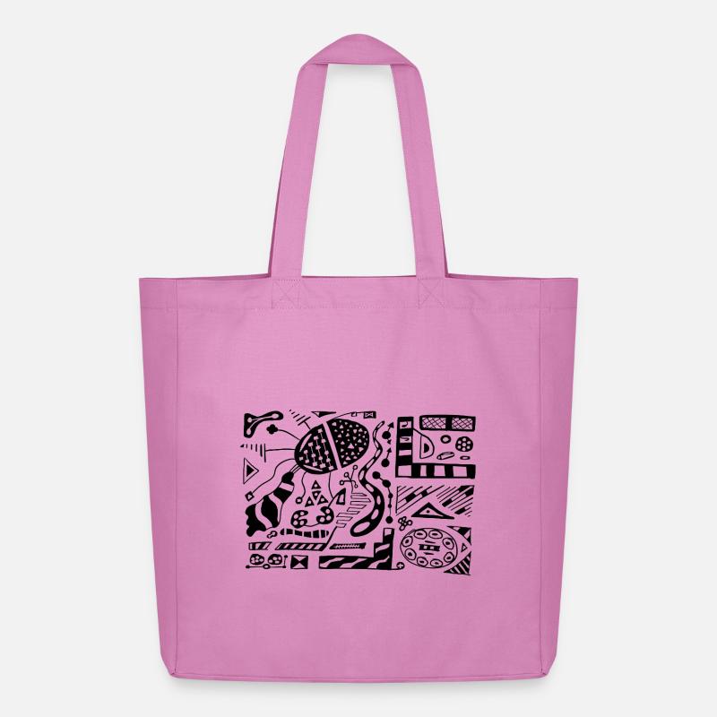 Abstract Doodle - Midweight recycelter Stoffbeutel von Stanley/Stella - Pink