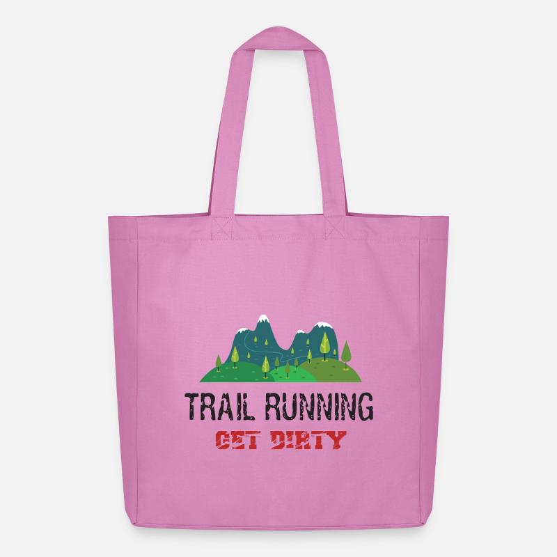 Trail Running – Werden Sie schmutzig! - Midweight recycelter Stoffbeutel von Stanley/Stella - Pink