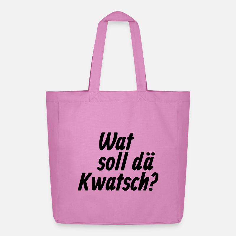 Wat soll dä Kwatsch - Et Kölsche Jrundjesetz §9 - Midweight recycelter Stoffbeutel von Stanley/Stella - Pink