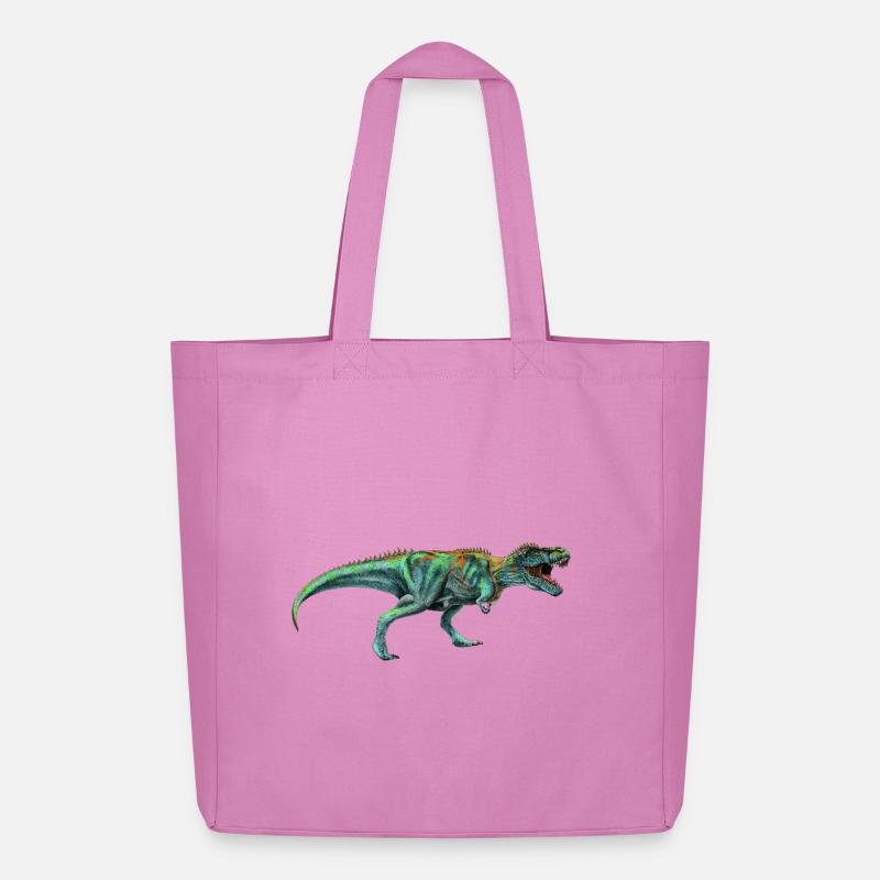 Dinosaurier - Midweight recycelter Stoffbeutel von Stanley/Stella - Pink
