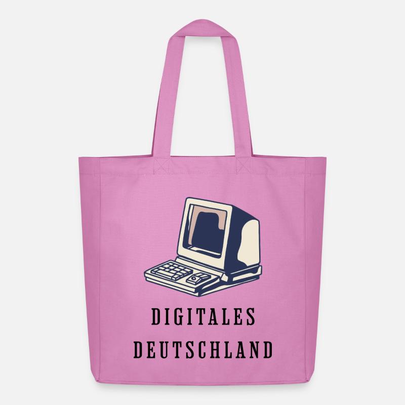 Retro-Computer im 80er Stil Digitales Deutschland - Midweight recycelter Stoffbeutel von Stanley/Stella - Pink