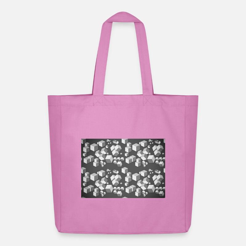Deco pattern grey-white - Midweight Recycled Tote Bag by Stanley/Stella - pink