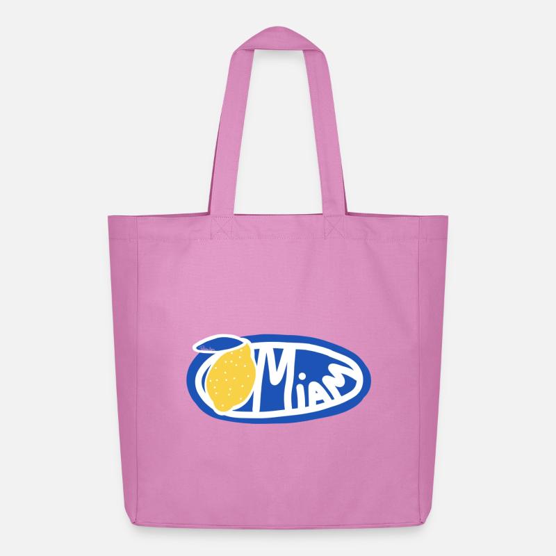 Lemon Yum Blue Retro Oval Logo - Midweight recycelter Stoffbeutel von Stanley/Stella - Pink