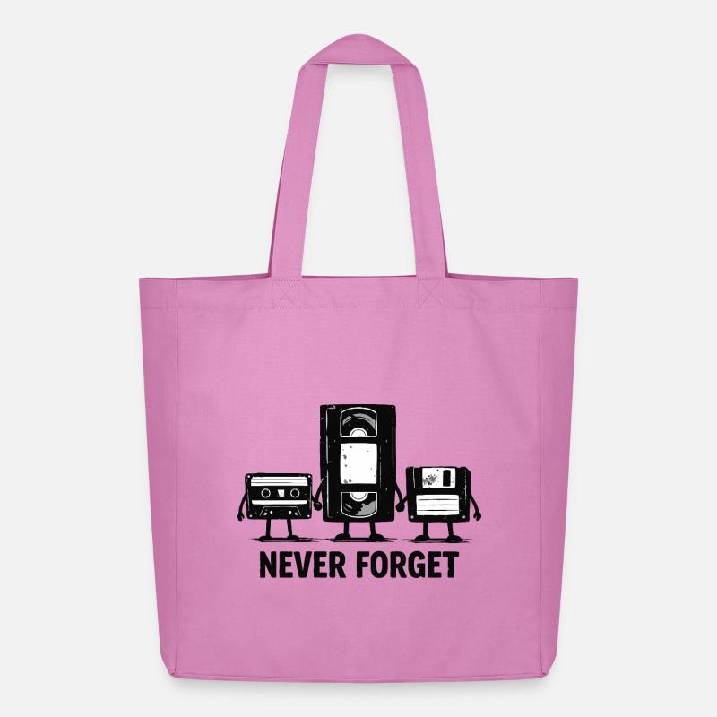 Never Forget Retro Tech - Midweight recycelter Stoffbeutel von Stanley/Stella - Pink