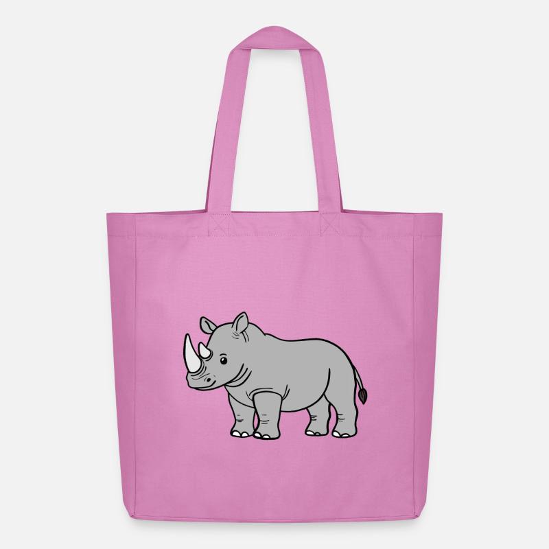 Nashorn Nashörner - Midweight recycelter Stoffbeutel von Stanley/Stella - Pink
