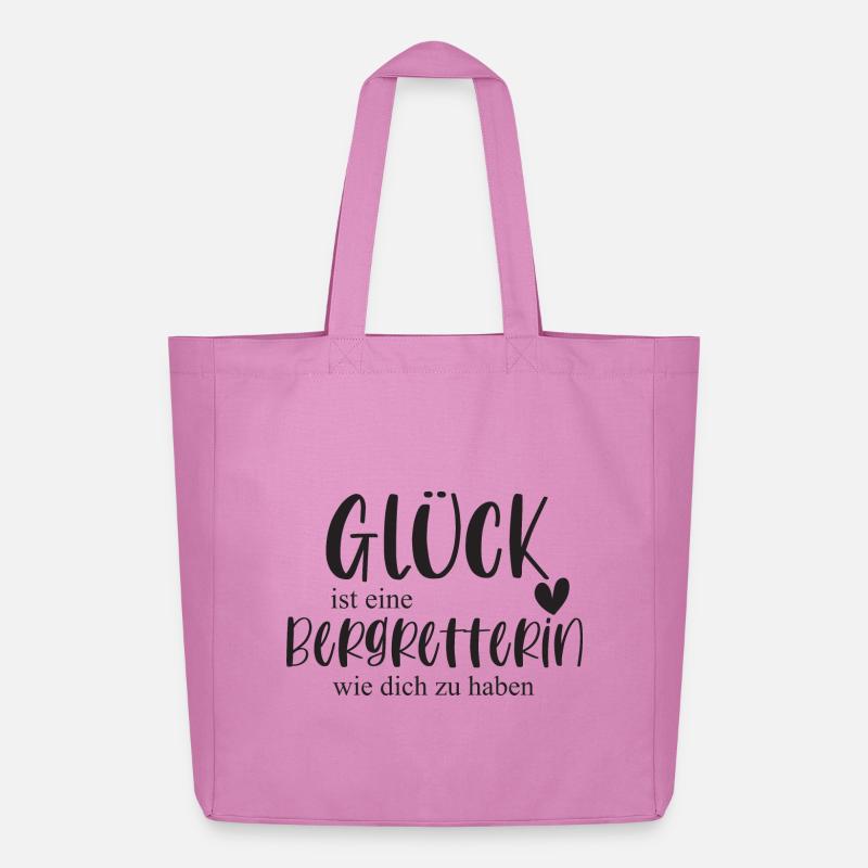 Bergretterin Berg Klettern Berg Geschenk - Midweight recycelter Stoffbeutel von Stanley/Stella - Pink
