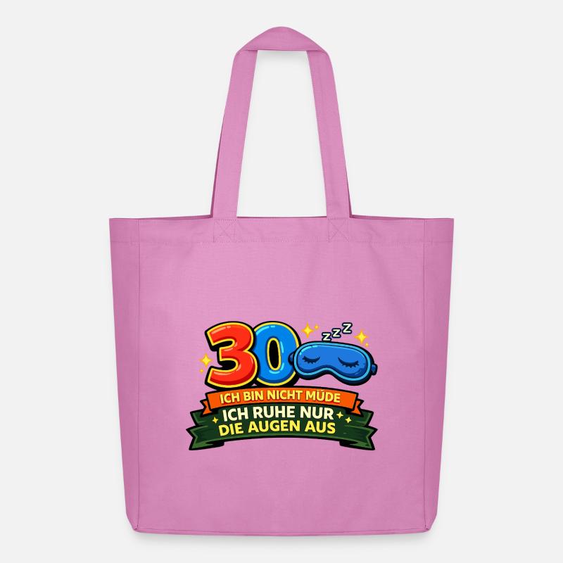 30 Nicht müde Augenruhe Design - Midweight recycelter Stoffbeutel von Stanley/Stella - Pink