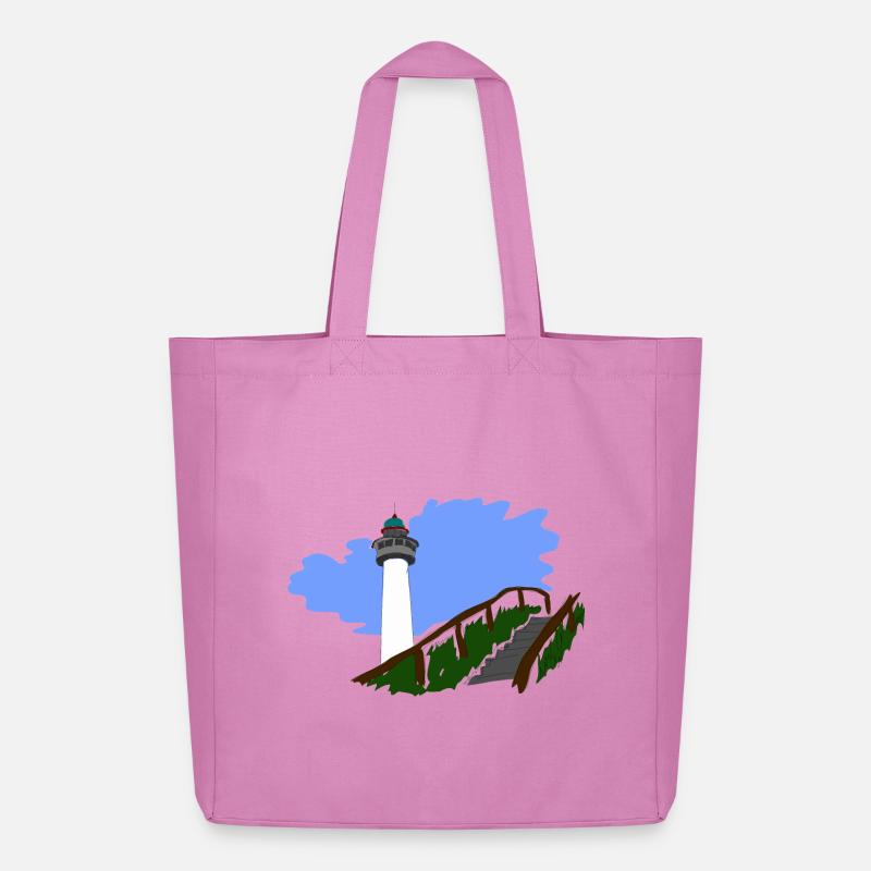Leuchtturm Egmond - Midweight recycelter Stoffbeutel von Stanley/Stella - Pink