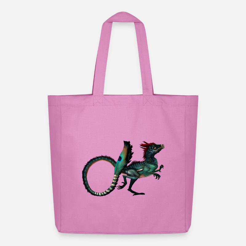 Dinosaurier - Midweight recycelter Stoffbeutel von Stanley/Stella - Pink