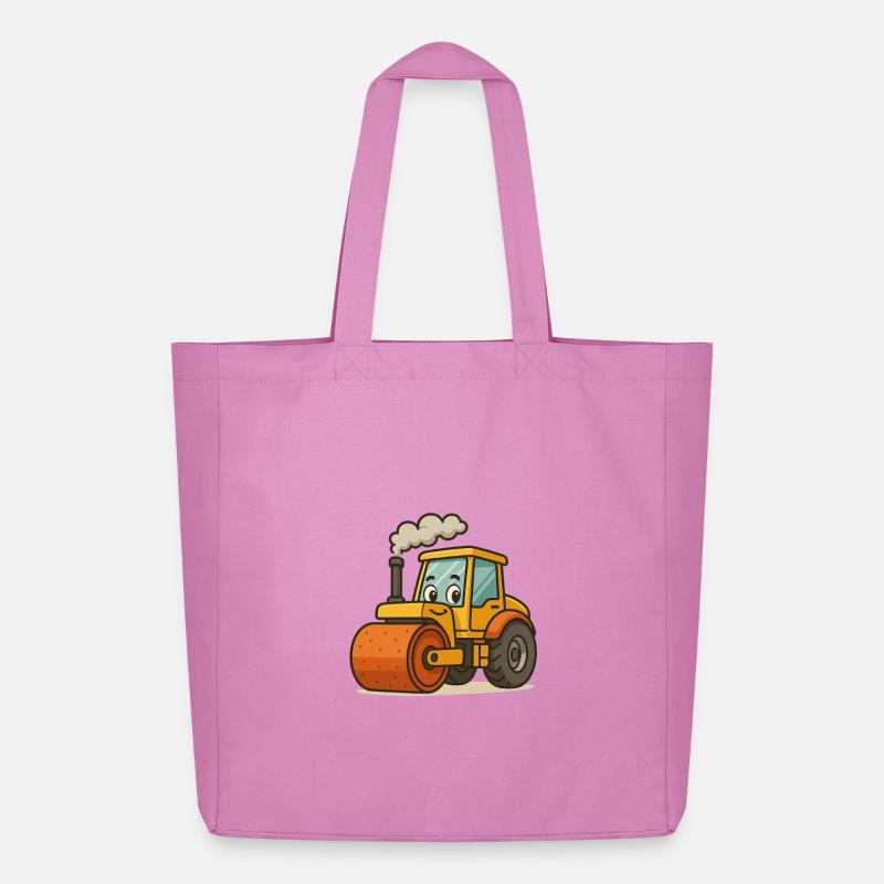 Klassischer Bagger mit Dampfmotor - Midweight recycelter Stoffbeutel von Stanley/Stella - Pink