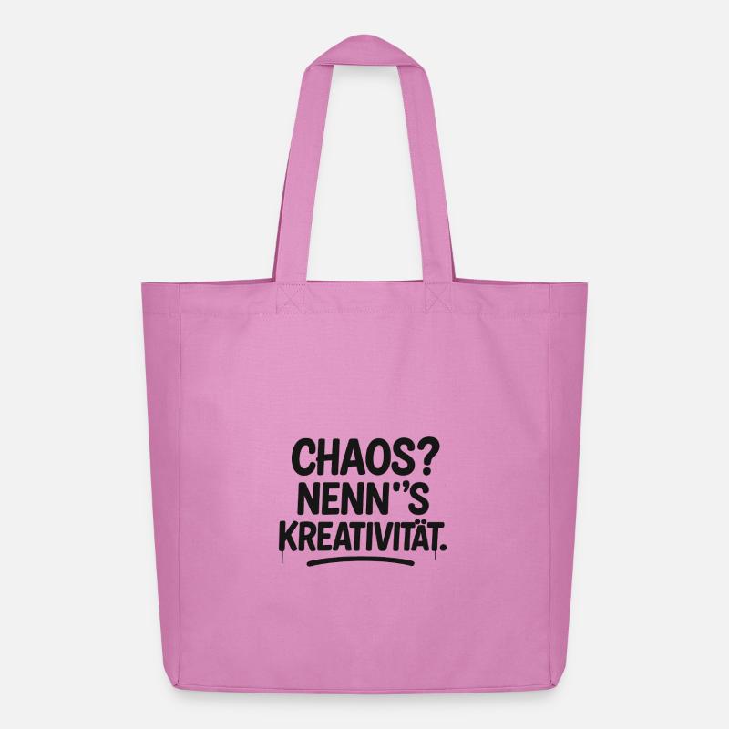 Chaos oder Kreativität - Midweight recycelter Stoffbeutel von Stanley/Stella - Pink