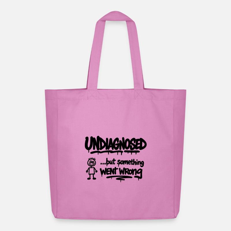 Undiagnosed – But Something Went Wrong Spruch - Midweight recycelter Stoffbeutel von Stanley/Stella - Pink