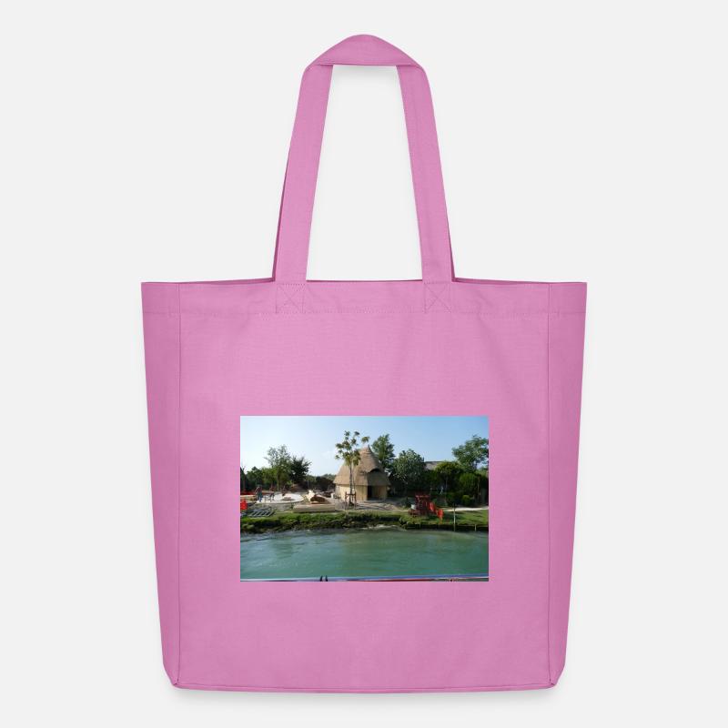 Die Fischerhäuschen von Caorle - Midweight recycelter Stoffbeutel von Stanley/Stella - Pink