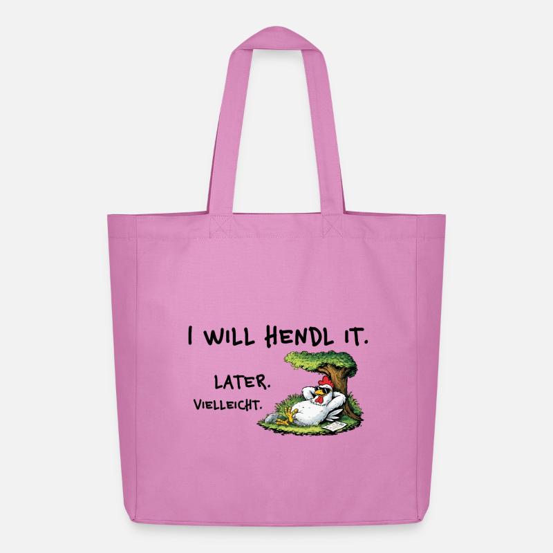 I Will Hendl It – Lustiger Denglisch Spruch - Midweight recycelter Stoffbeutel von Stanley/Stella - Pink