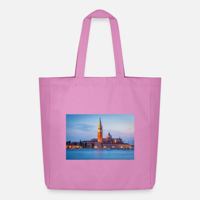 San Giorgio Maggiore am Abend - Midweight recycelter Stoffbeutel von Stanley/Stella - Pink