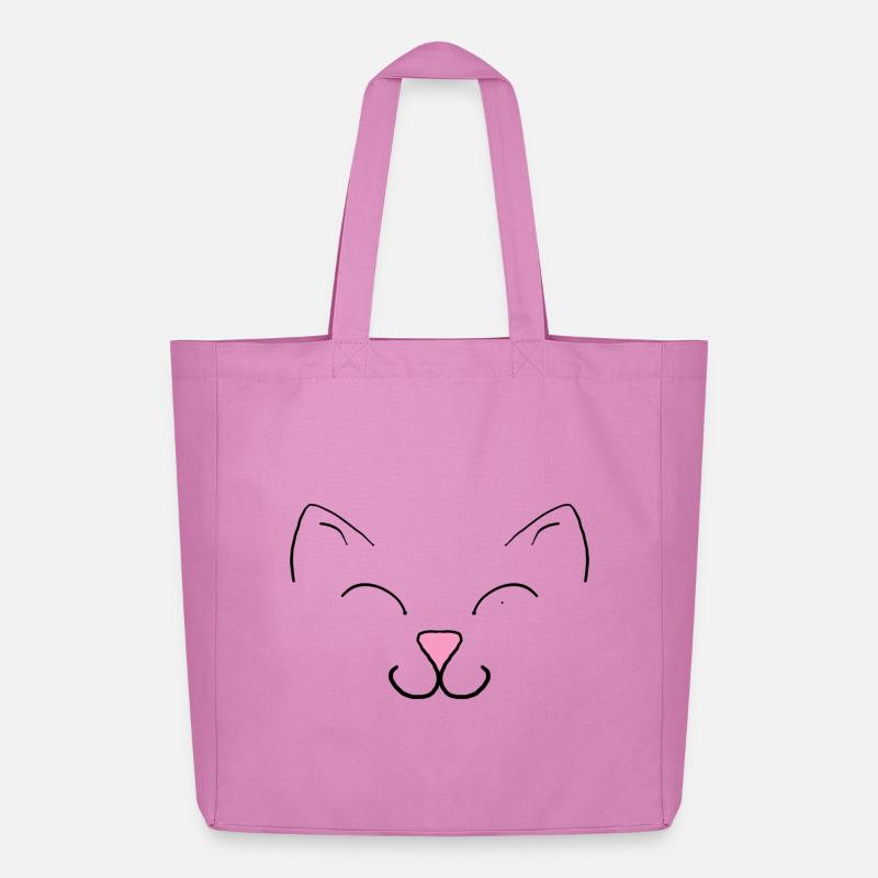 Katze - Midweight recycelter Stoffbeutel von Stanley/Stella - Pink
