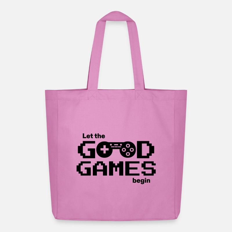 Let the good games begin – Pixel-Controller - Midweight recycelter Stoffbeutel von Stanley/Stella - Pink