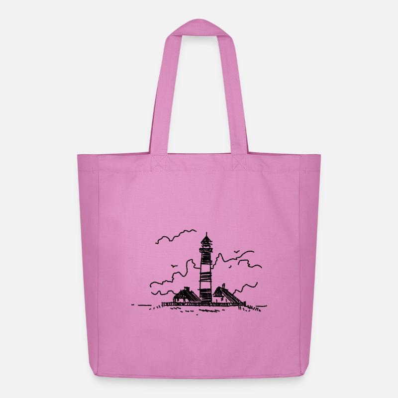 Leuchtturm Westerhever - Midweight recycelter Stoffbeutel von Stanley/Stella - Pink