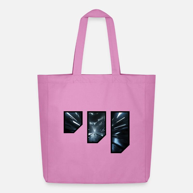Futuristisches Sci-Fi-Korridor-Design - Midweight recycelter Stoffbeutel von Stanley/Stella - Pink
