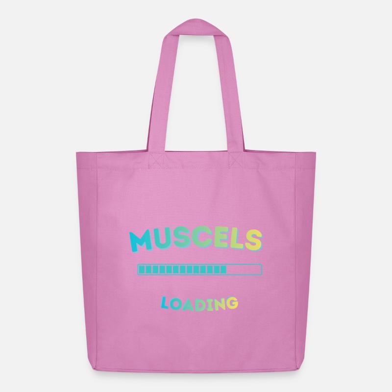Muscle Loading Bar Graph - Midweight Recycled Tote Bag by Stanley/Stella - pink