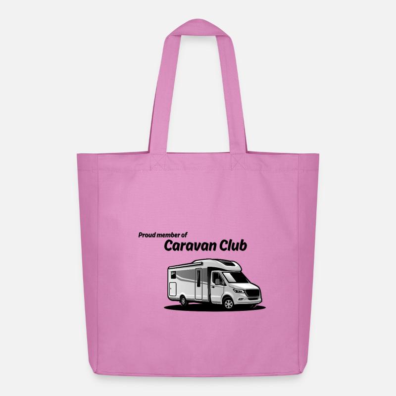 Caravan Graphic Silhouette - Midweight Recycled Tote Bag by Stanley/Stella - pink
