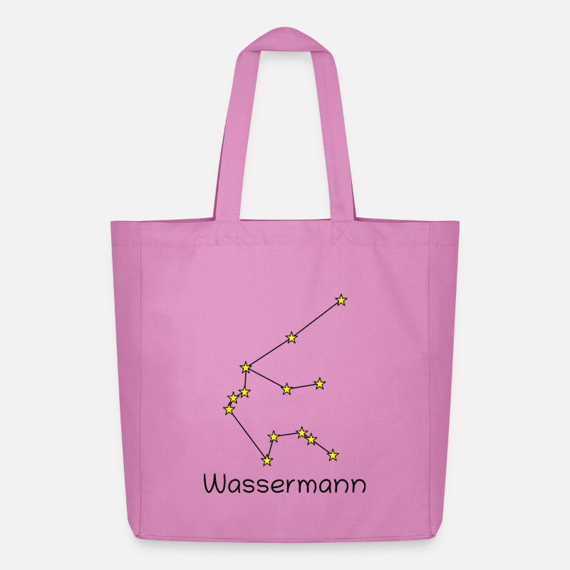Sternzeichen Wassermann - Midweight recycelter Stoffbeutel von Stanley/Stella - Pink