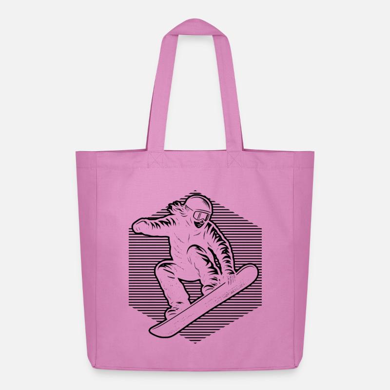 Snowboarder Design - Midweight recycelter Stoffbeutel von Stanley/Stella - Pink