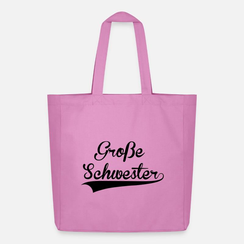Große Schwester - Midweight recycelter Stoffbeutel von Stanley/Stella - Pink