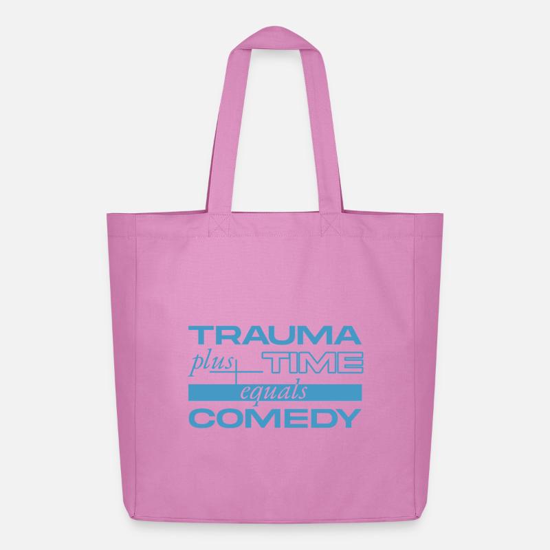 Trauma + Zeit = Comedy - Midweight recycelter Stoffbeutel von Stanley/Stella - Pink