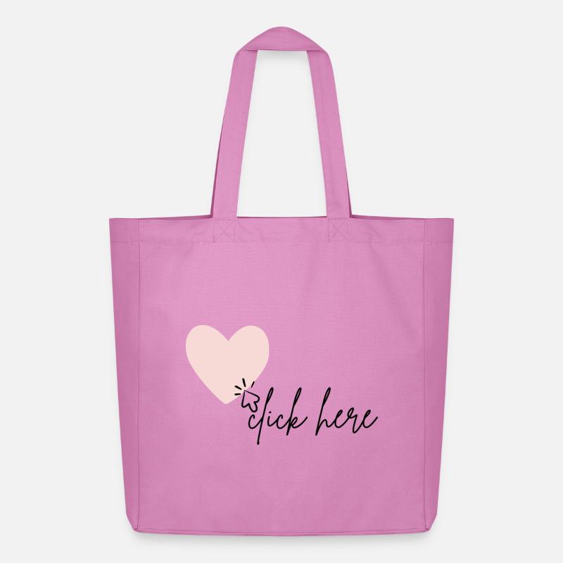 click here for my heart - Midweight recycelter Stoffbeutel von Stanley/Stella - Pink