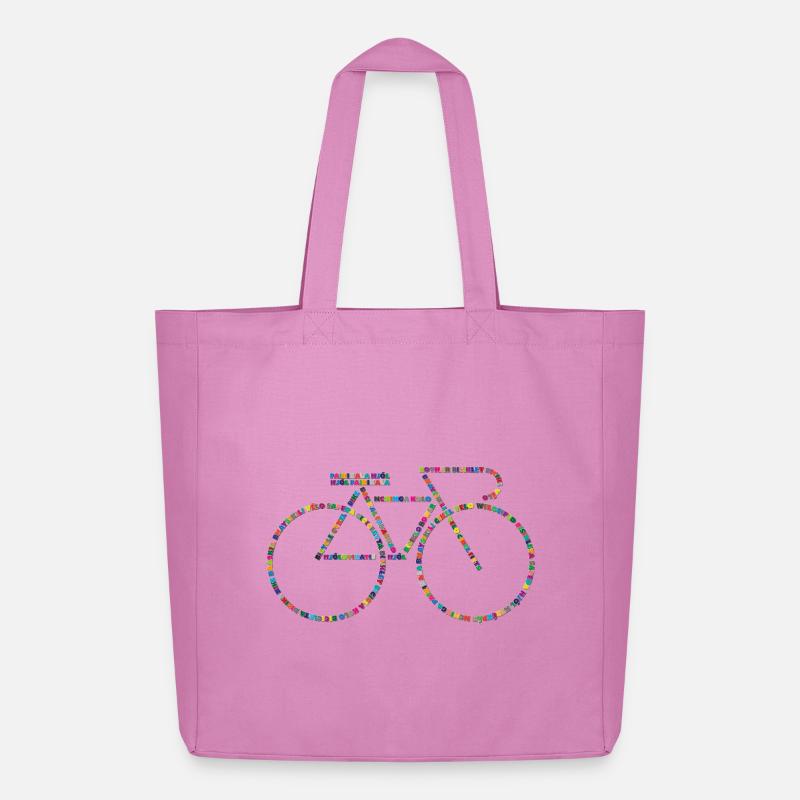 Fahrradsprachen V1 - Midweight recycelter Stoffbeutel von Stanley/Stella - Pink
