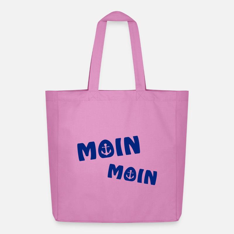 Moin Moin mit Anker - Midweight recycelter Stoffbeutel von Stanley/Stella - Pink