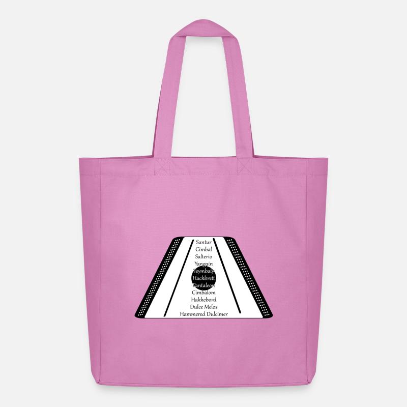 Dulcimer black n white - Midweight Recycled Tote Bag by Stanley/Stella - pink