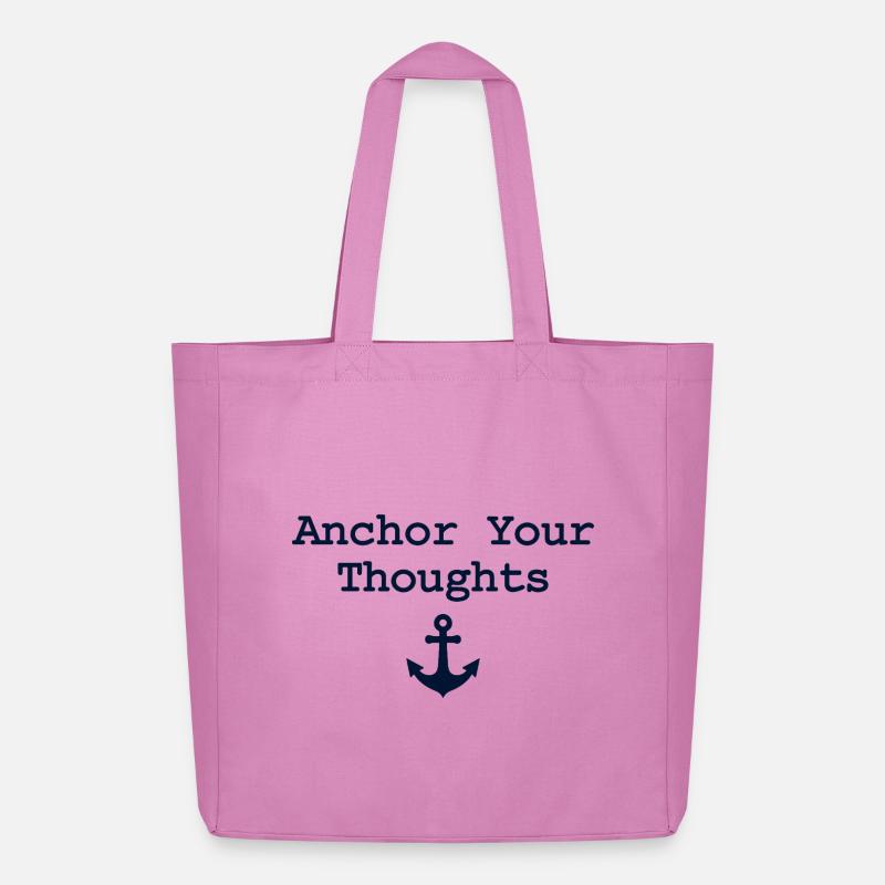 Anchor Your Thoughts Anker Spruch - Midweight recycelter Stoffbeutel von Stanley/Stella - Pink