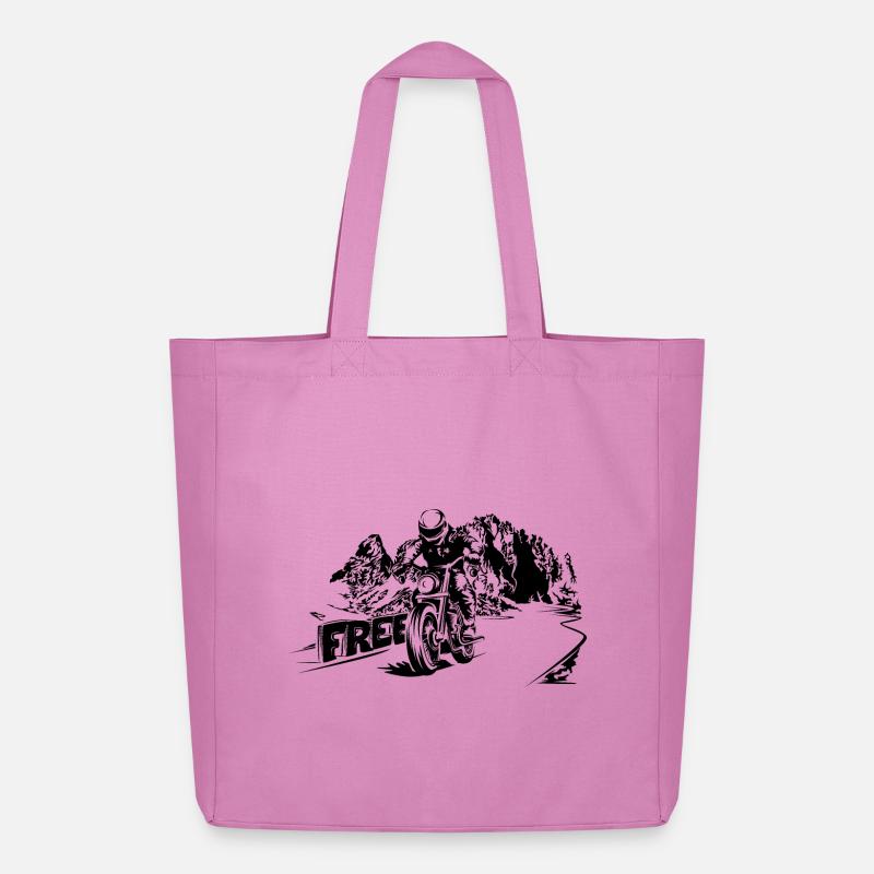 Motorrad frei Berge Dolomiten Biker Symbol Logo - Midweight recycelter Stoffbeutel von Stanley/Stella - Pink
