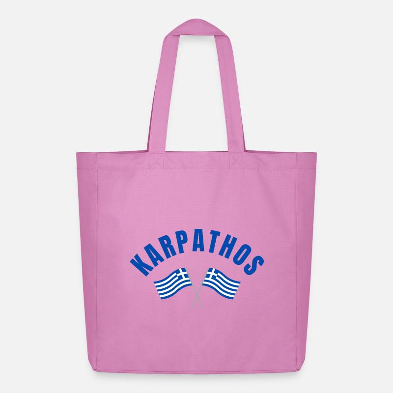 Karpathos avec drapeaux grecs croisés - Tote bag Stanley/Stella Midweight recyclé - rose