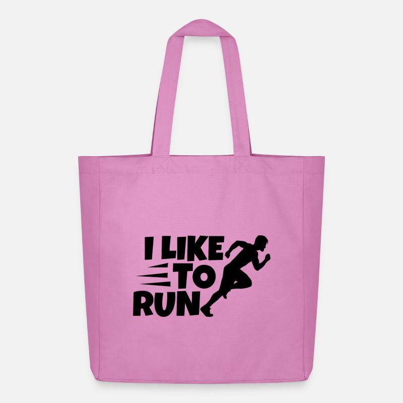 Ich laufe gerne - Midweight recycelter Stoffbeutel von Stanley/Stella - Pink