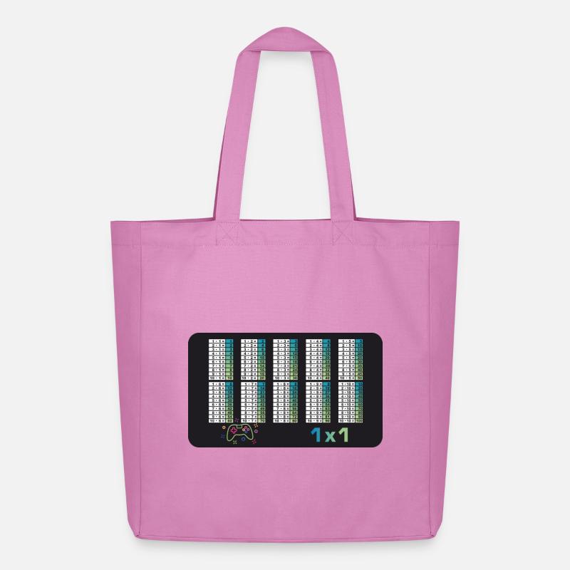 Spielecontroller - Kleines 1x1 - Mathematik - Midweight recycelter Stoffbeutel von Stanley/Stella - Pink