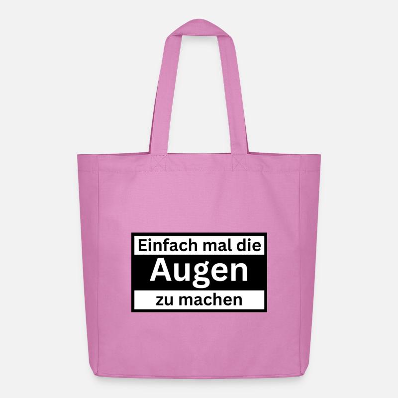Einfach_mal_die_Augen_zu - Midweight recycelter Stoffbeutel von Stanley/Stella - Pink