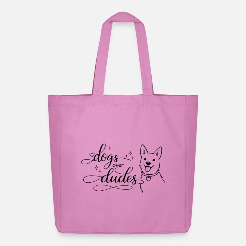 dogs over dudes - Midweight recycelter Stoffbeutel von Stanley/Stella - Pink